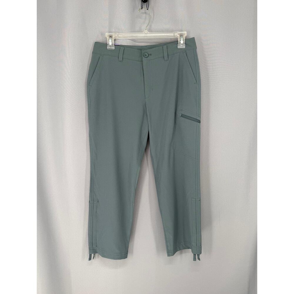 Eddie Bauer Ripstop Crop Pants Womens 4 Gray Stretch Hiking Travel Outdoor